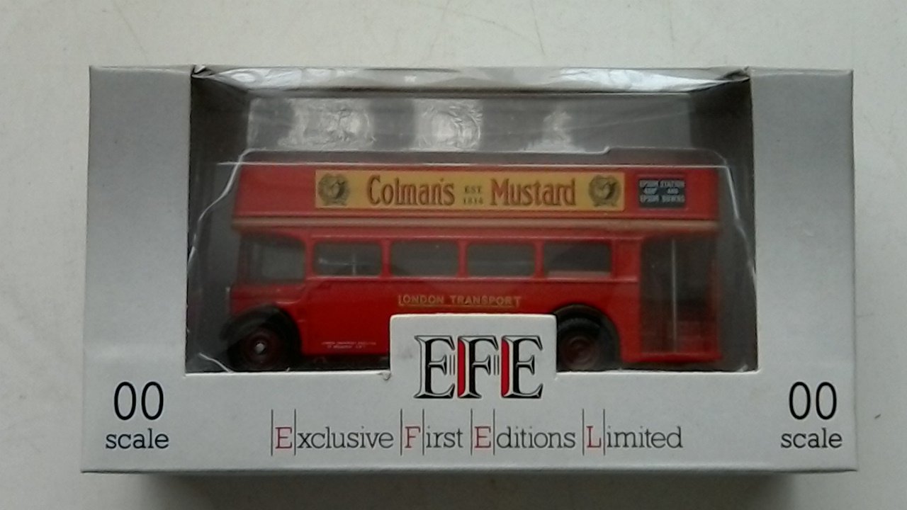 EFE EXCLUSIVE FIRST EDITIONS 0/0 SCALE OPEN TOP LONDON TRANSPORT BUS COLMANS MUSTARD