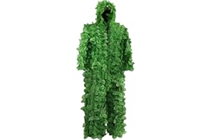 Leaf Suit for Hunting - Ghillie Suit with 3D Camouflage Green Leafs | Gilly Suits for, Jungle Hunting, Halloween, Wildlife Ph