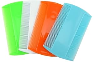 Honbay 4 Packs Combs Double sided Pet Combs, Cat Dog Pet Grooming Fine Tooth Hair Combs