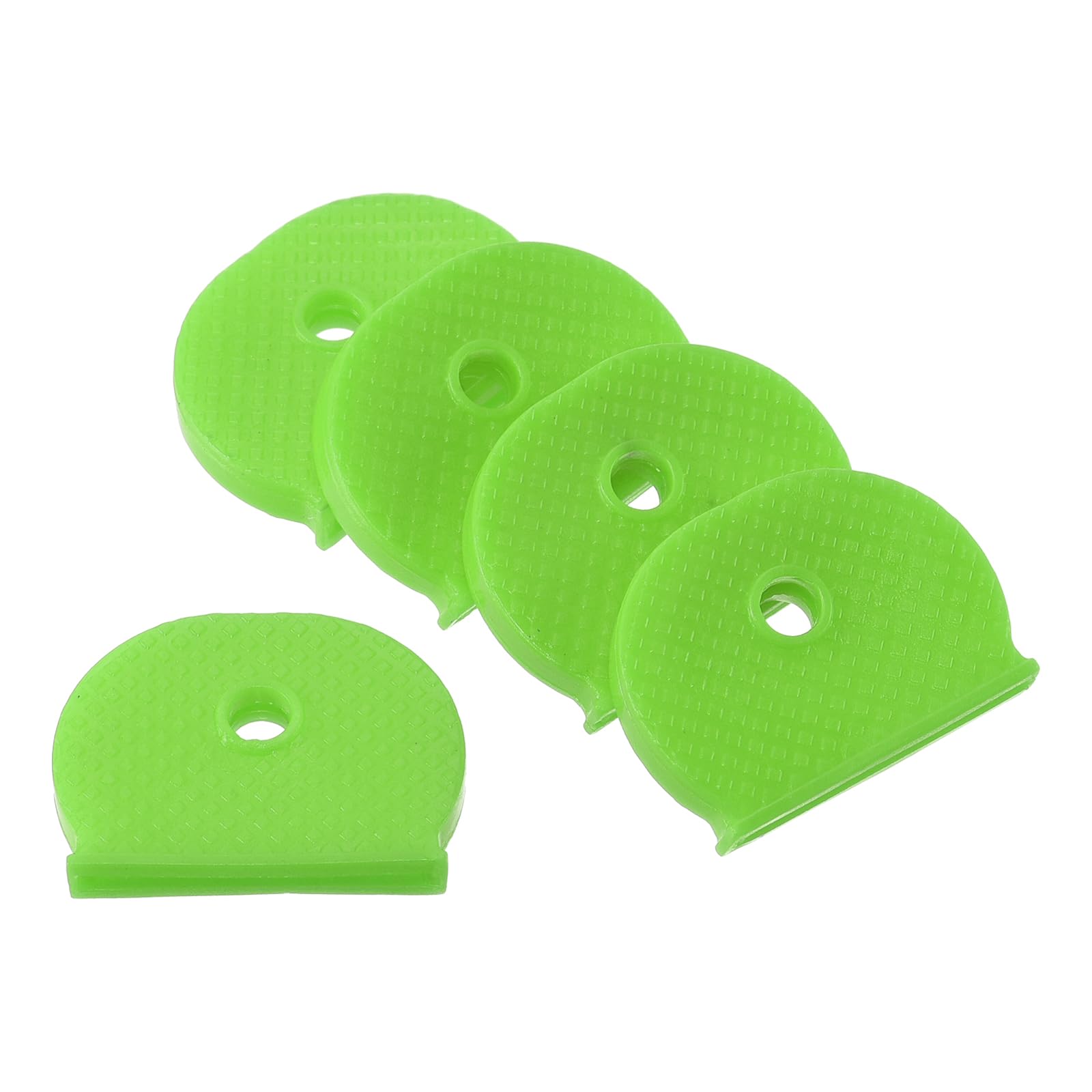 PATIKIL Key Cap Cover Tags, 50Pcs Keys Identifier Label ID Silicone Sleeve for House Apartment Organization Green