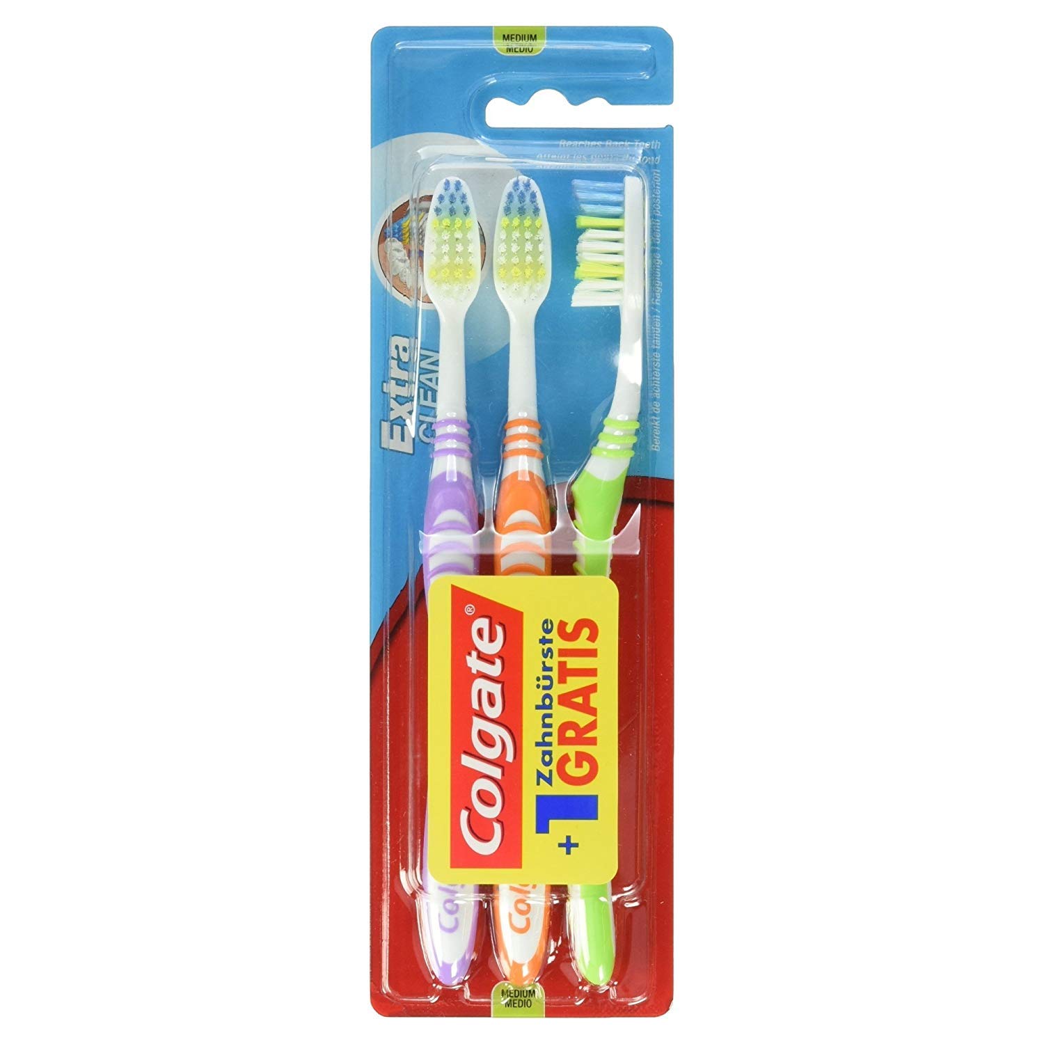 Colgate Palmolive Extra Clean Toothbrush Medium, Assorted