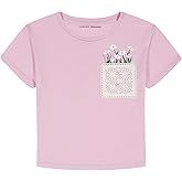 Lucky Brand Girl's Short Sleeve Graphic T-Shirt, Tagless Cotton Tee with Fun Designs