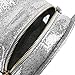 USTYLE Sparkling Bag for Women, Tequila Bottle Shaped Clutch Purse Elegant Handbag (silver)