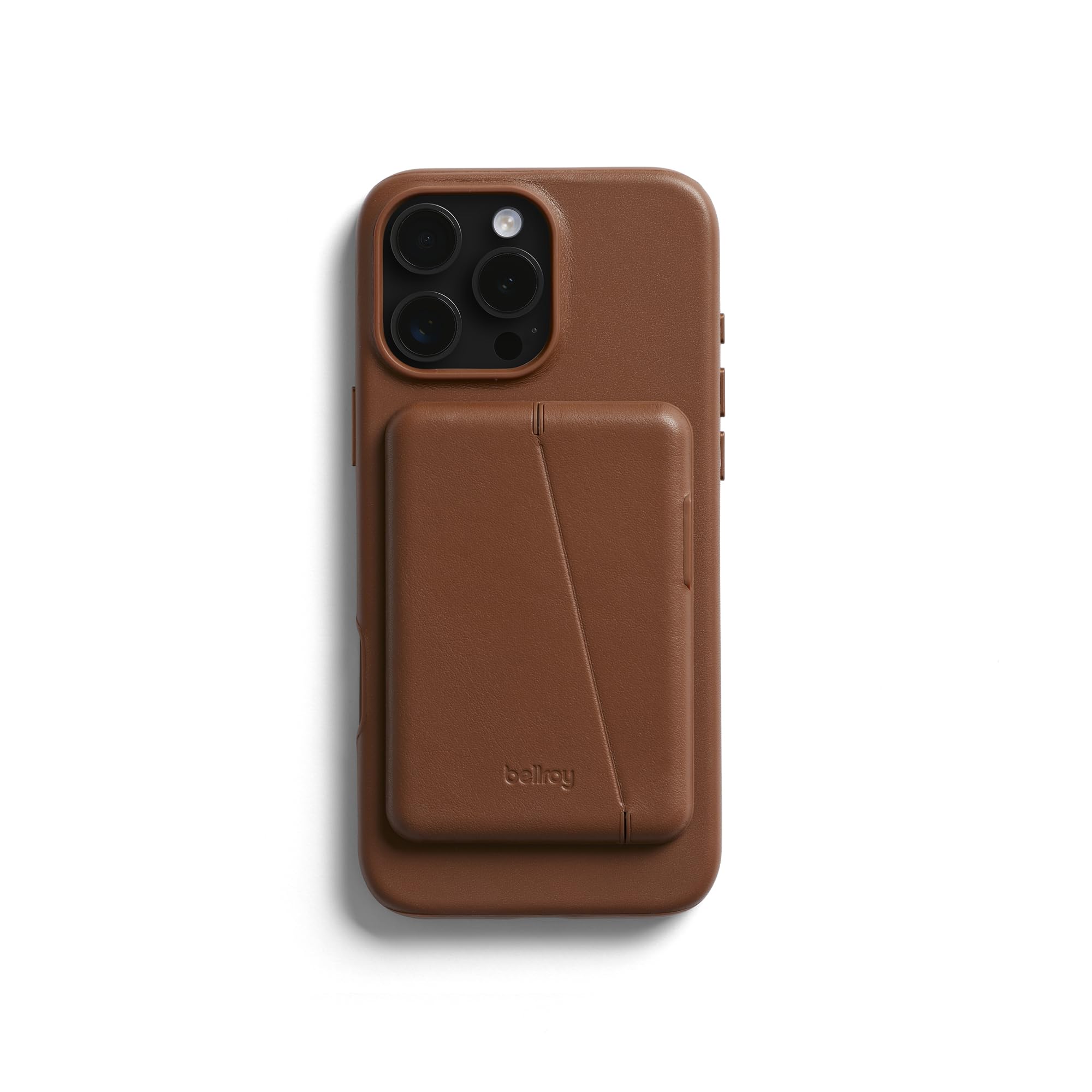 Bellroy Mod Phone Case + Wallet for iPhone 16 Pro Max (slim leather iPhone case, phone wallet) - Sienna