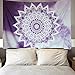 Purple Mandala Tapestry Wall Hanging Hippie Bohemian Tapestries Flower Psychedelic Tapestry Indian Dorm Decor for Bedroom Dorm Decor