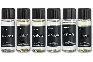 BNVVT Hotel Collection Fragrance Oil Set 20 mL / 0.68 fl oz – Luxury Aromatherapy Essential Oils for Diffuser & Home Scenting, Inspired by Iconic 5-Star Hotels – 6 Premium Scents Gift Set