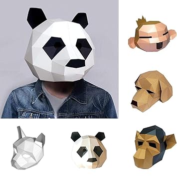Amazoncom Oytro 3d Paper Mask Cute Animal Cosplay Diy