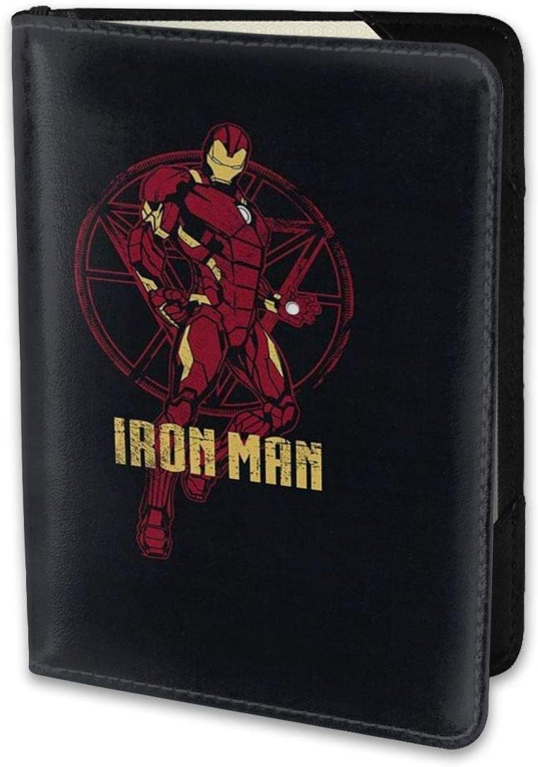 Passport Holder Cover Case Iron Man Leather Travel Wallet For Women And Men