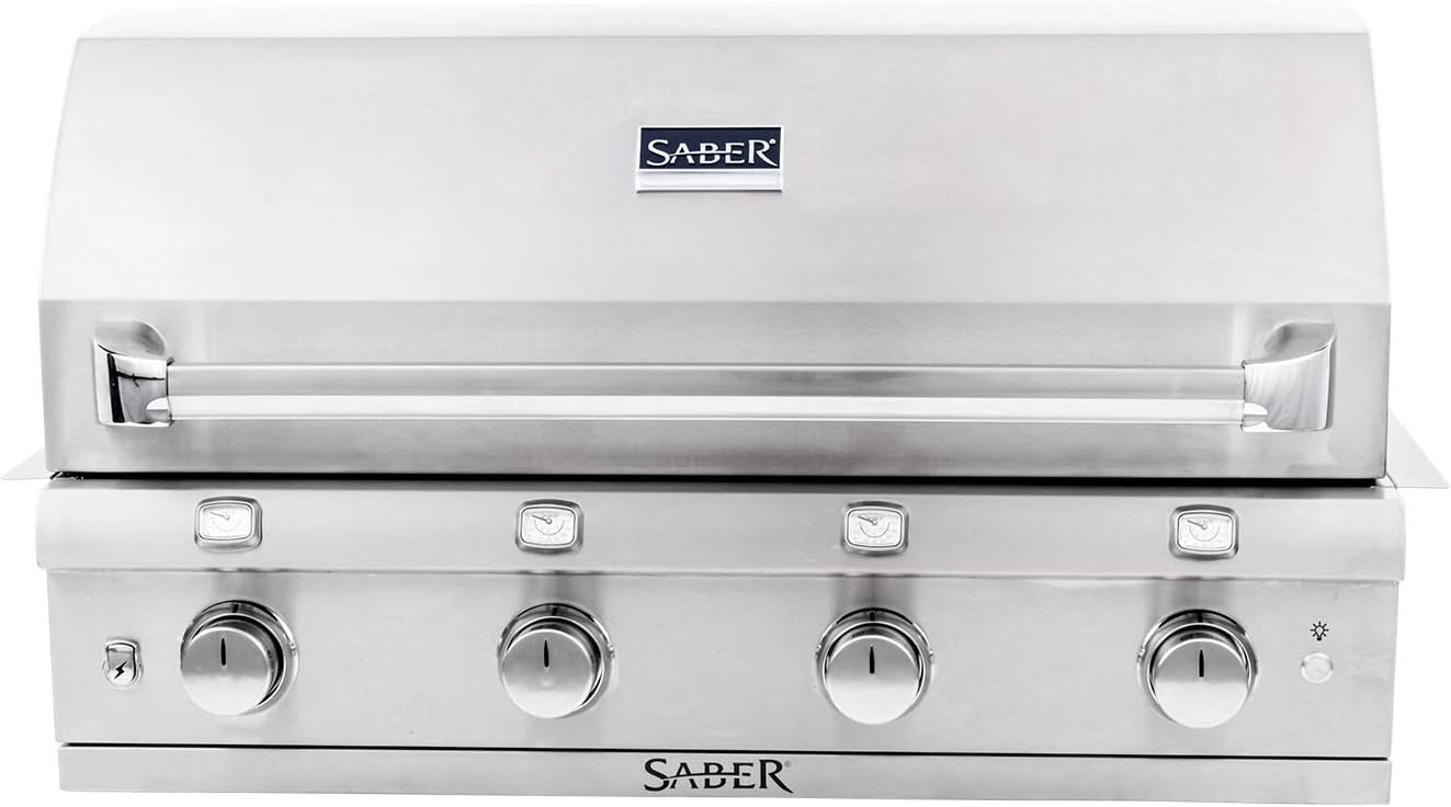 Review SABER 4Burner Builtin Infrared Grill, 40Inches, Propane