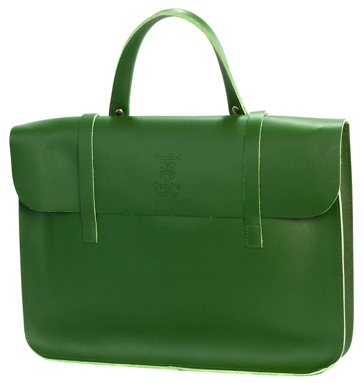 Montford MFC1GR Leather Music Carry Case - Olive Green