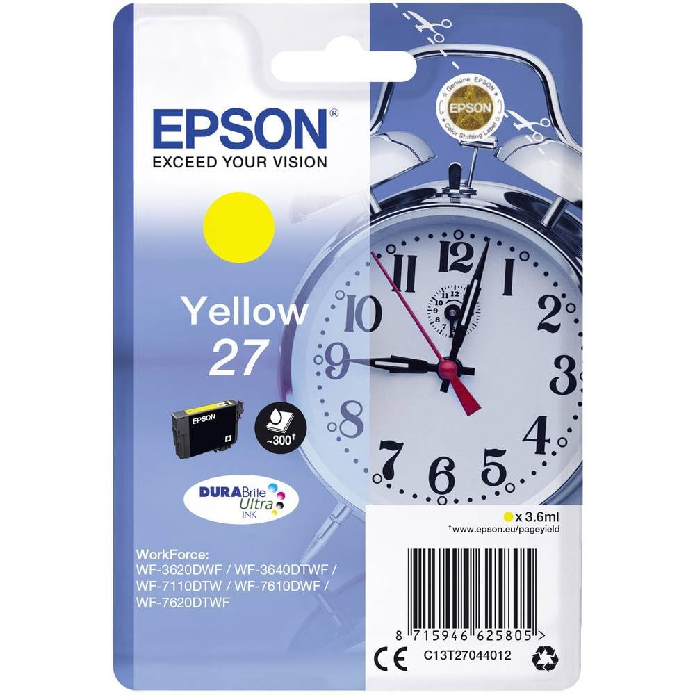 Epson Ink Cartridge C13T27044012, Yellow, Genuine