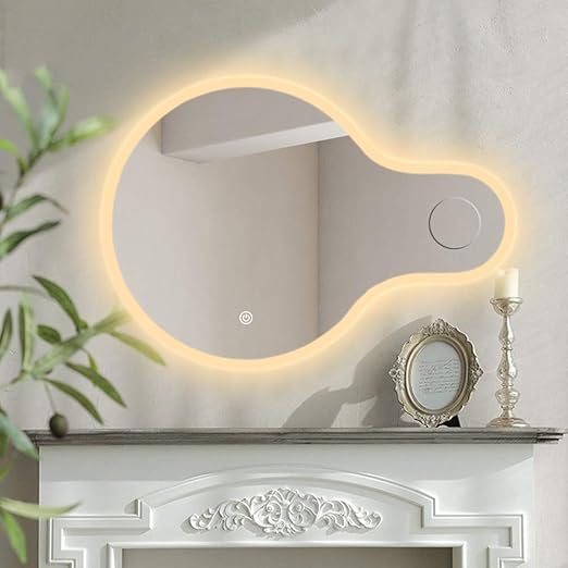 JYING Espejo de Tocador de Baño con luz LED de Montaje en Pared con