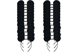 winvin 24 Pcs Mouse Deluxe Ears Headband Boys Girls Hairs Accessories (Black)