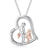 AOBOCO Gifts for Sister 2 3 Sisters Necklace for Women Sterling Silver Sisters Pendant Jewelry Birthday Christmas Gifts for Friend Female Friendship Lasts Forever