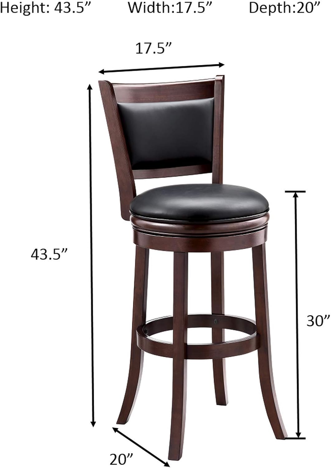 Ball & Cast Barstool, 29-Inch,2-Pack, Cappuccino: Furniture & Decor
