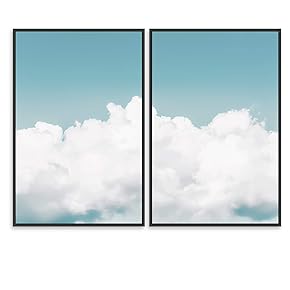 SIGNWIN 2 Piece Framed Canvas Wall Art Minimalism...
