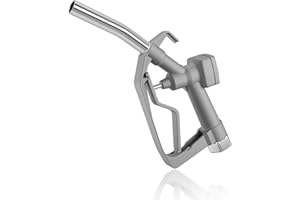 BREARO 3/4" Manual Fuel Nozzle, Fuel Transfer Nozzle with Hook for Diesel Gasoline Kerosene, Max Flow Rate Up to 26 GPM For Manual and Electric Fuel Pumps15/16" (OD=24mm) Outlet
