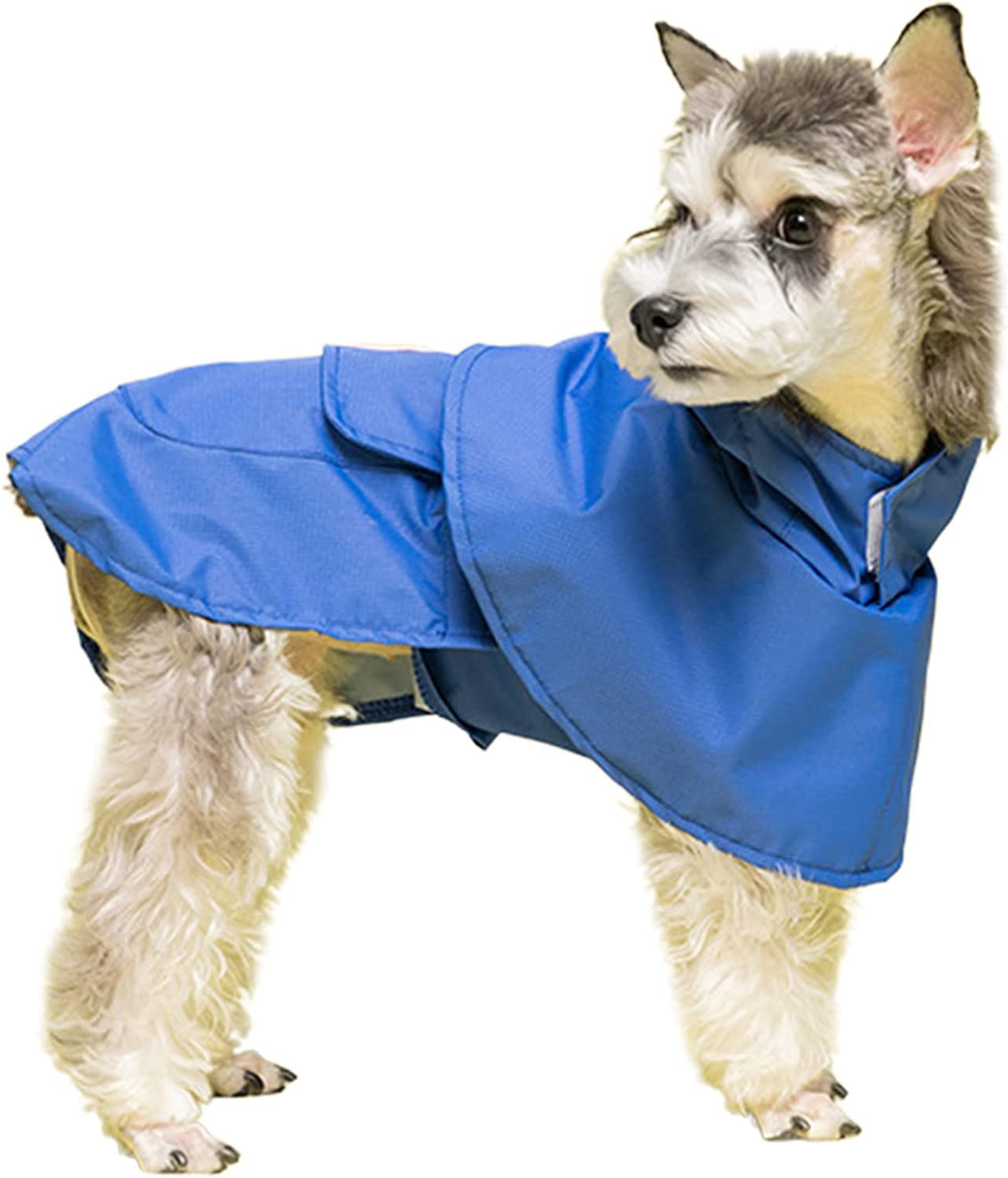 Dog Raincoat, Pet Lightweight Waterproof Rain Jacket, Pet Puppy Slicker Raincoat with Leash Hole, Dog Rainwear for Small Medium Dogs_L(Blue) โ image 1