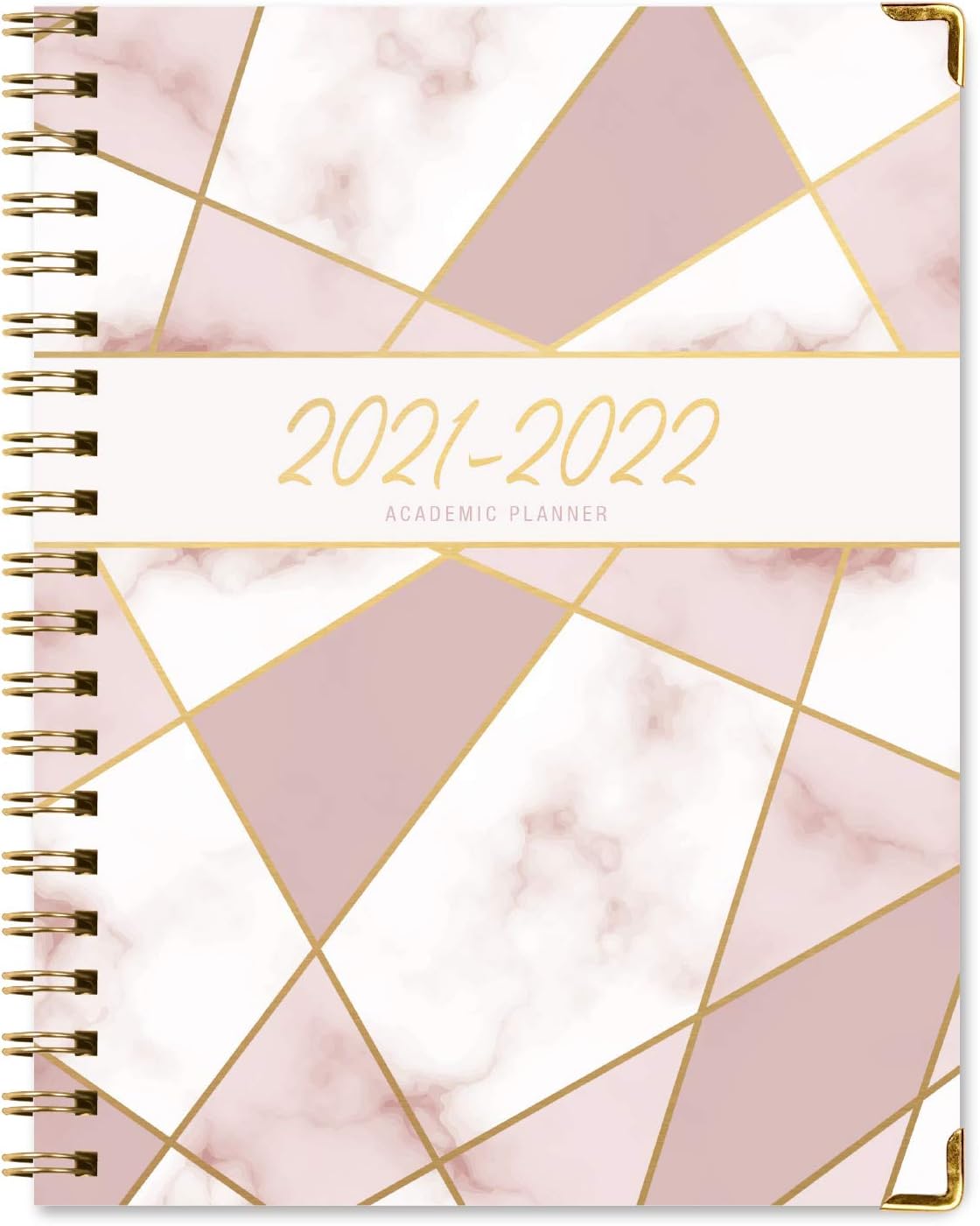 HARDCOVER Academic Year 2021-2022 Planner: (June 2021 Through July 2022) 8.5"x11" Daily Weekly Monthly Planner Yearly Agenda. Bookmark, Pocket Folder and Sticky Note Set (Pink Mosaic Triangle) : Office Products