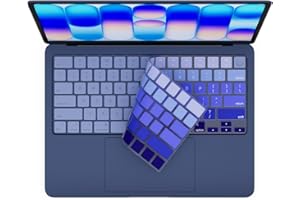 MasiBloom Silicone Keyboard Cover Skin for 2026 MacBook Neo 13 inches A18 Pro with Touch ID Anti-Spill Dust Proof Washable US