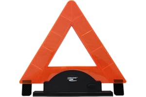 Reflective Warning Triangle with LED Lights for Road Safety by Lumen Wand | Metal Base | Internal LED with External Reflectors Emergency Triangle for Car Breakdowns