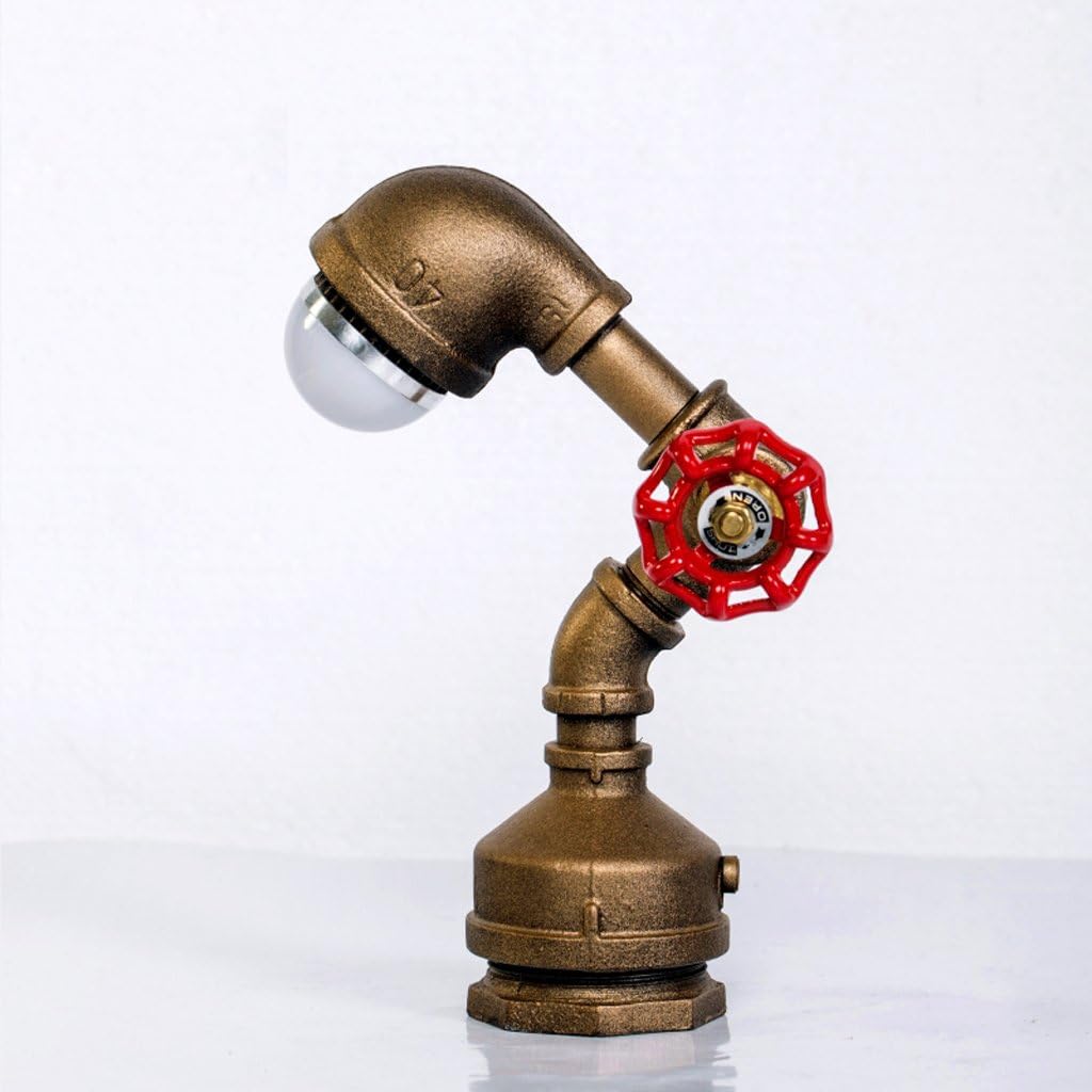Led Creative lamp Water pipe wheel switch American style Iron pipe Light