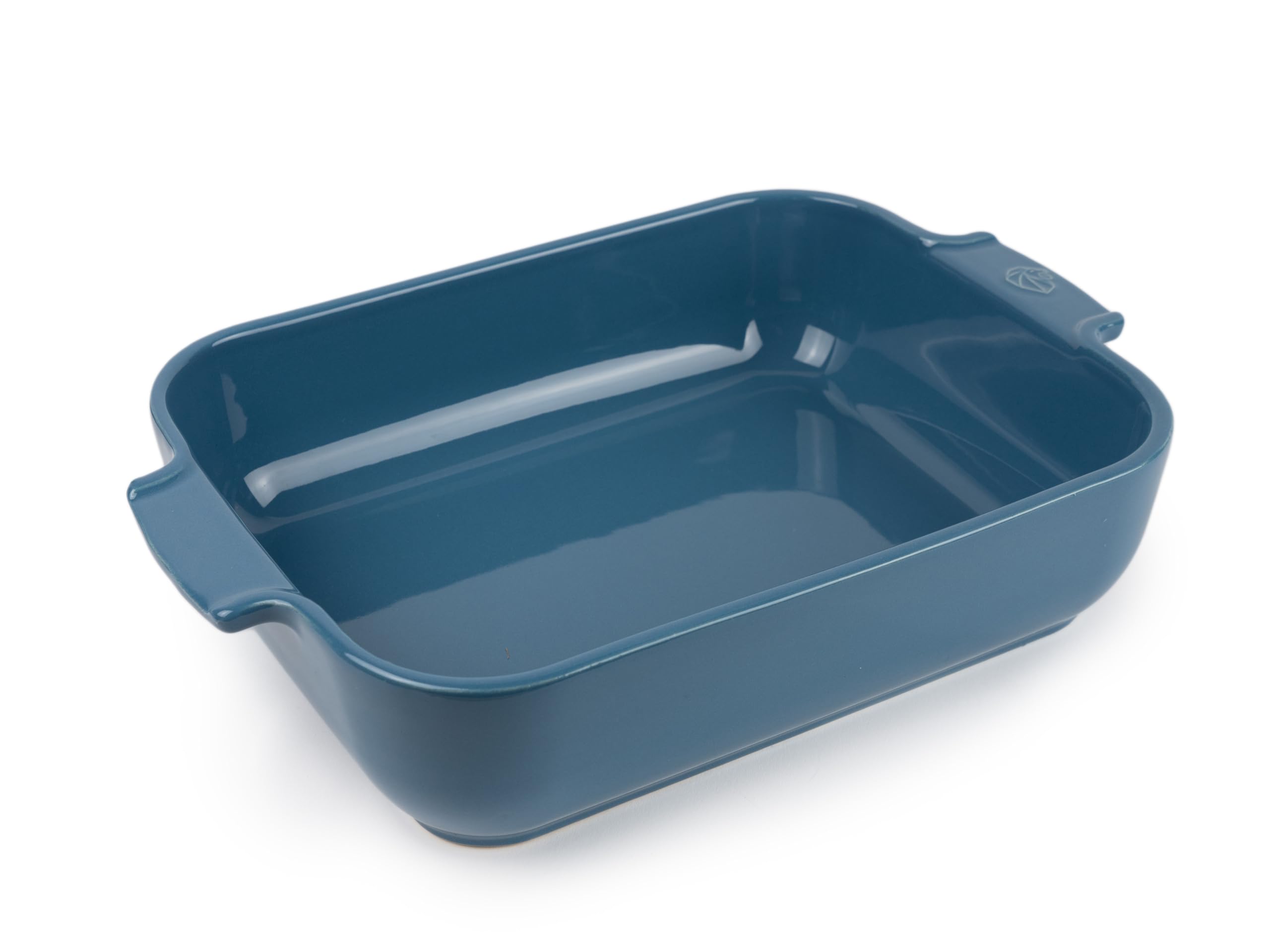 PEUGEOT - Rectangular Ceramic Baking Dish - 32 cm (including handles) x 20 cm x 6.5 cm - Capacity: 2.7 L - 4-5 Servings - 10 Year Guarantee - Made In France - Light Blue Colour