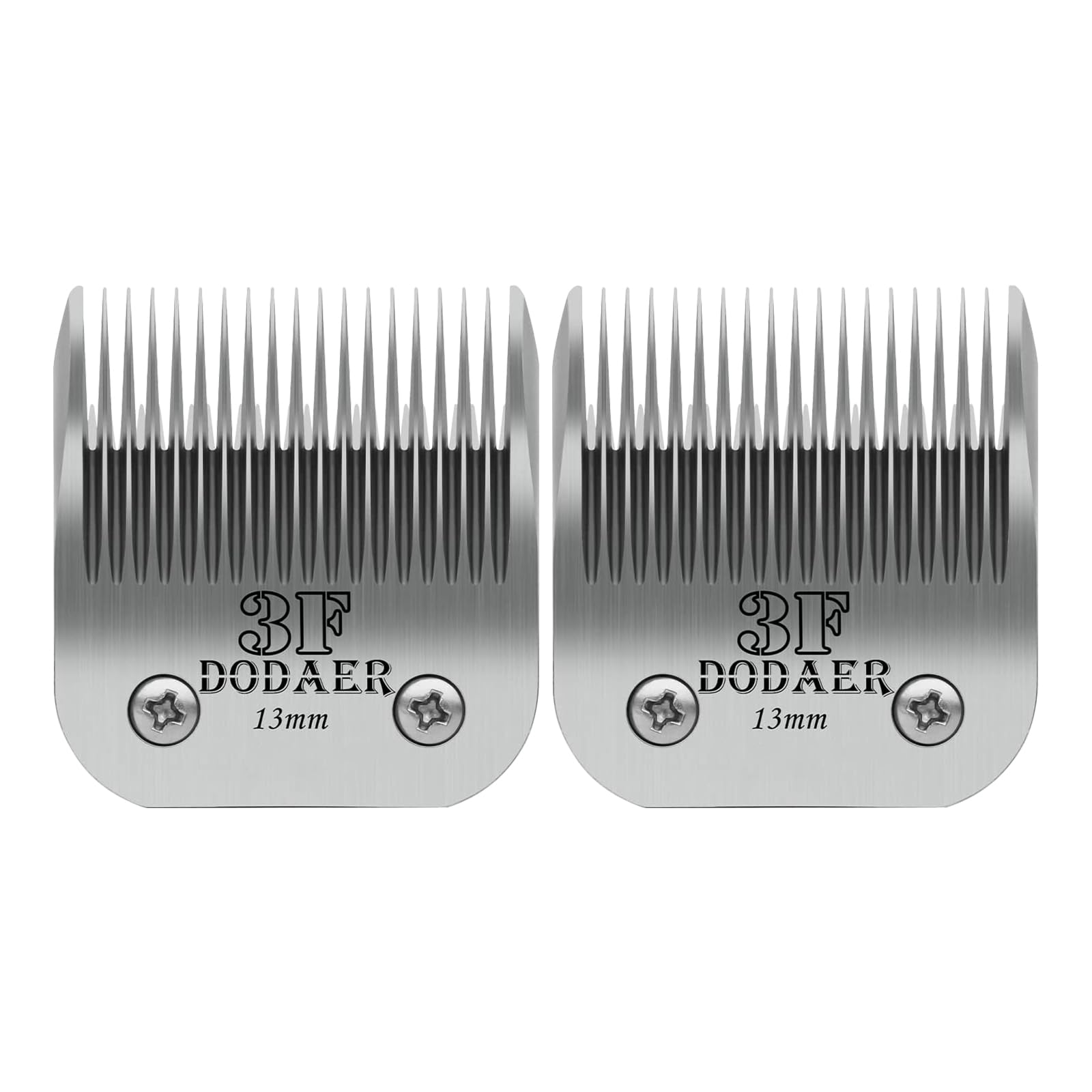 2 Pack 3F Detachable Pet Dog Grooming Ceramic Blades,Compatible with Heiniger,Andis,Oster A5,Wahl KM-10 Series,Size 3F Blade 1/2-Inch 13MM Cut Length