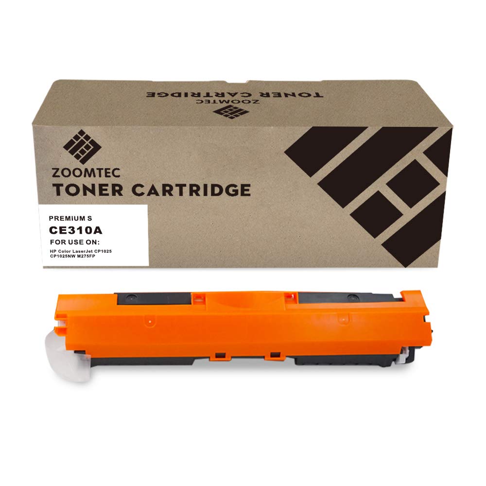 ZOOMTEC Compatible 126A CE310A Toner Cartridge Replacement for HP Colour Laserjet Pro CP1025 CP1025NW CP1020 Laserjet Pro 100 Color MFP M175 M175A M175NW M275 TopShot M275 (1 Black)
