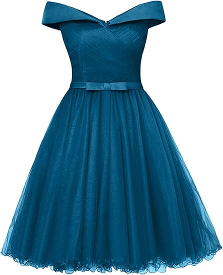 Topkleider Robe De Soiree Courte Pour Femme Robe De Cocktail Robe De Soiree Avec Epaules Denudees Pour Femme Robe De Cocktail Robe De Soiree Bleu 2 Mois Amazon Fr Vetements Et Accessoires