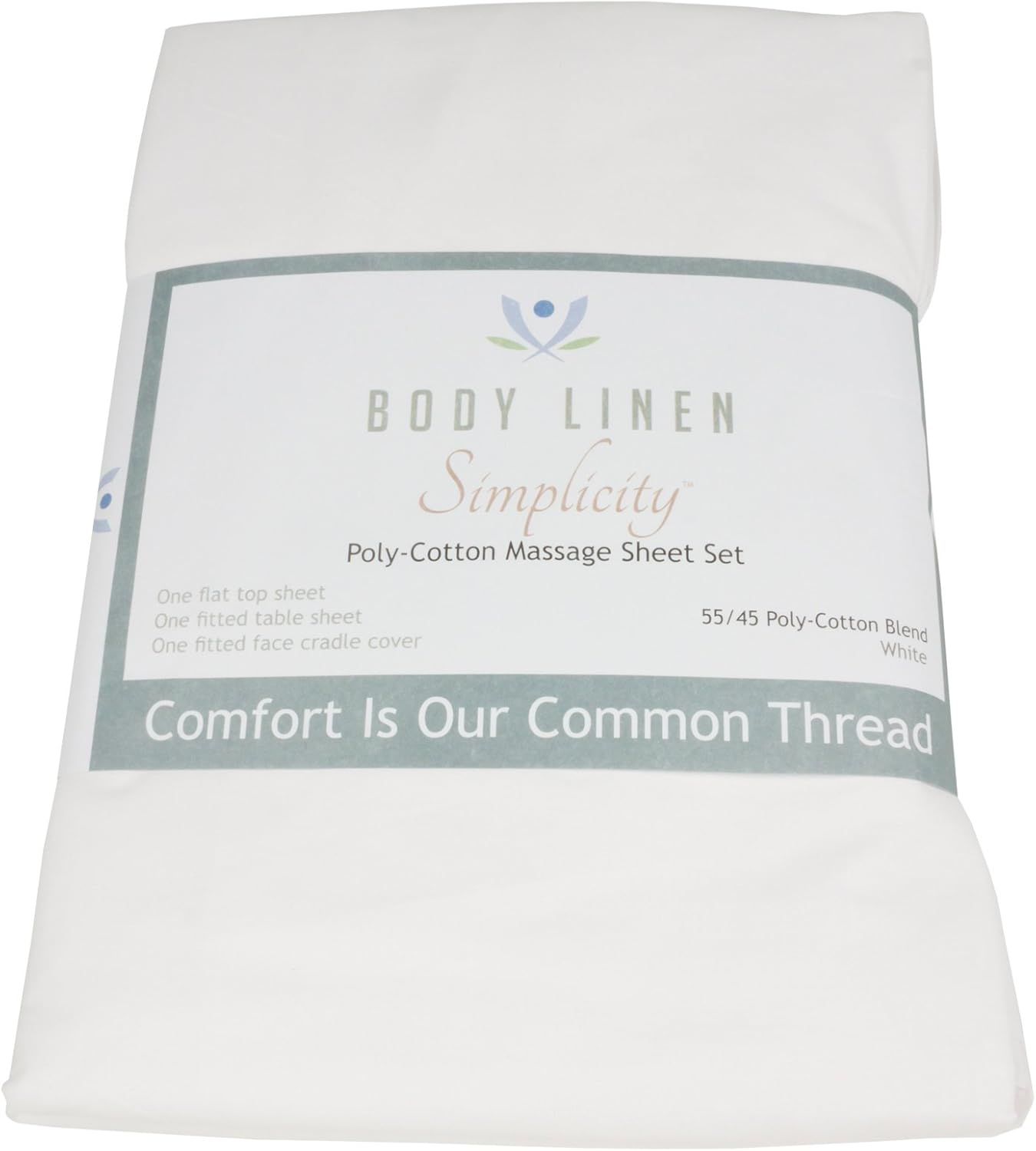 Massage Table Sheet Set by Body Linen {White Poly/Cotton} - Extra-Large Sheet for Optimum Coverage and Fit with Standard Size Tables and Face Cradles - Super Soft and Durable for Professional Use: Health & Personal Care