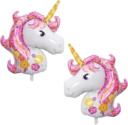 Amazon Onehorse 2体セット ユニコーン バルーン 風船 顔 おもちゃ ゆめかわいい パーティー 装飾 飾り付け ピンク 風船 バルーン おもちゃ