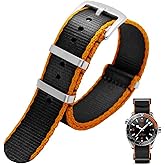 Military Ballistic Nylon Watch Band with Heavy Buckle 18mm 20mm 22mm 24mm,Thick G10 Premium Nylon Watch Bands Smart Watch Multicolor Replacement Watch Straps for Men Women