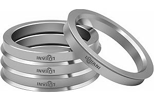 LUJIANI Universal Hub Centric Ring, 73.1 mm OD to 60.1 mm ID Centerbore, Aluminum Alloy Wheels Center Shaft Shock Absorbing Hubrings, Hub Adapter Rings Compatible with Most Vehicles, Pack of 4