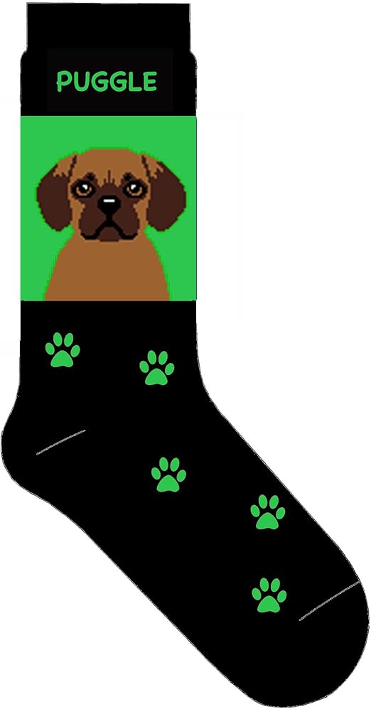 Puggle Novelty Dog Breed Adult Socks Clothing