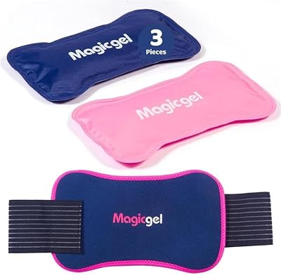 Magic Gel Cold Packs Reusable Flexible Wrap Around with Adjustable Strap
