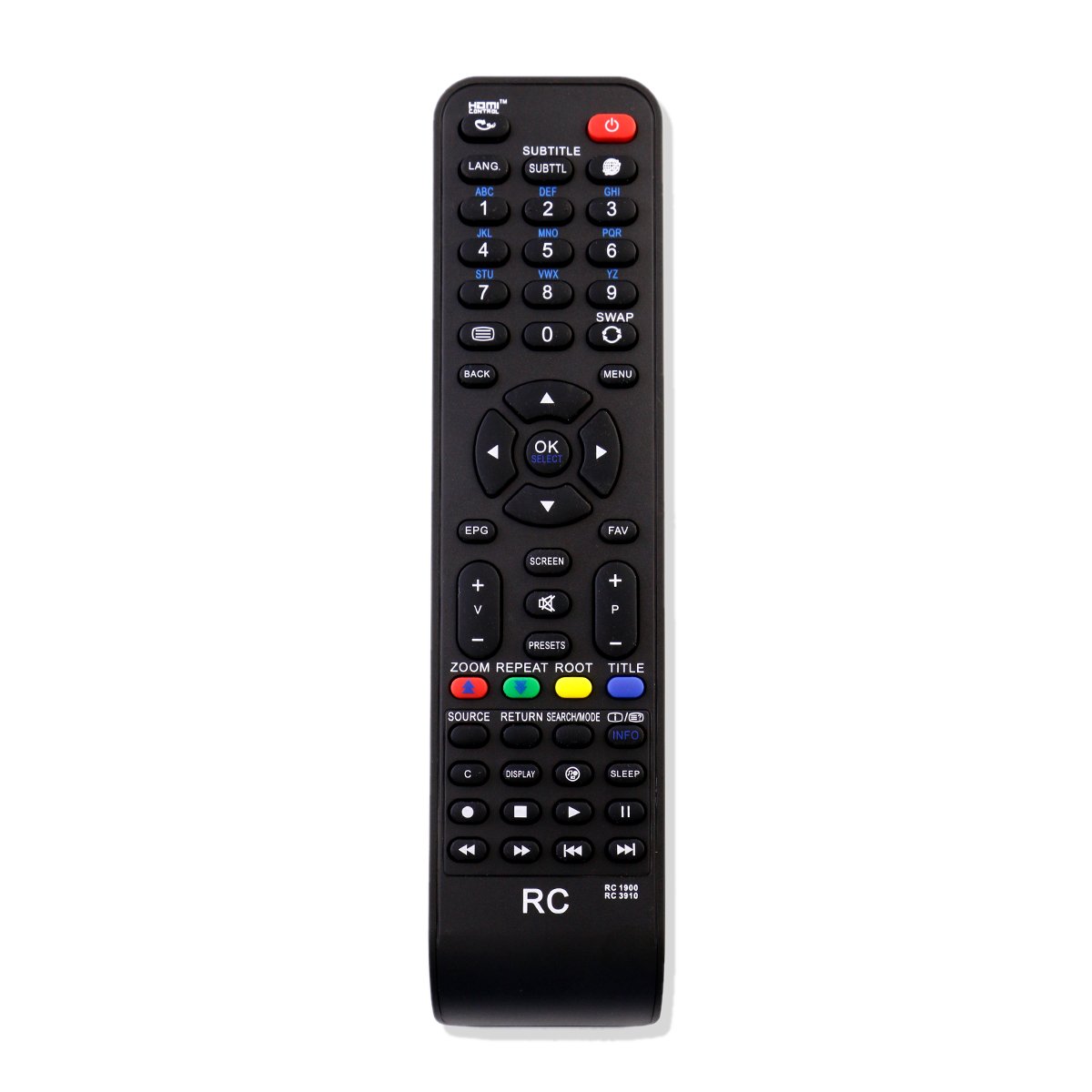 Vinabty Replace Remote RC3910 RC1900 RC-3910 RC91900 RC3910/1900 2 in 1 for Toshiba 40BL702B Luxor LUX-22-822-COB