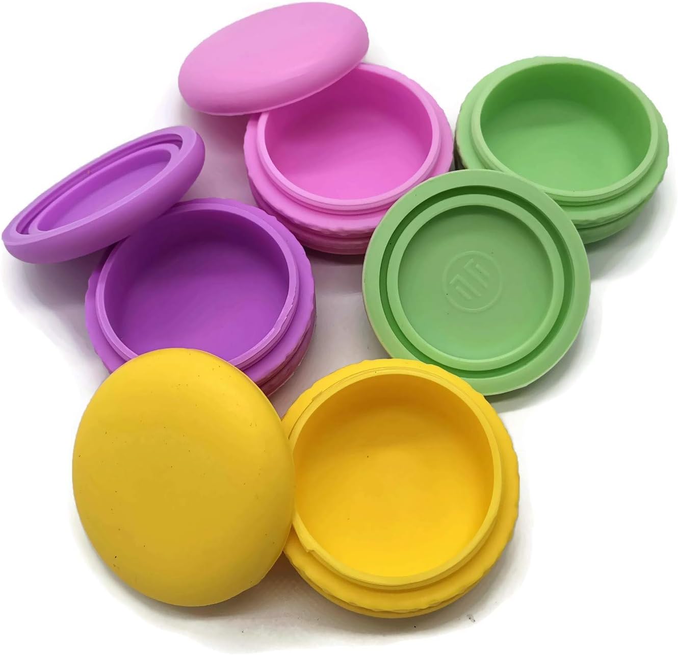 HIGHTIME Macaron styled 20ml non-stick silicone wax container travel set(4 pcs per set)