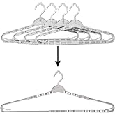 Extra Large Hangers Enlarge Adjustable Shoulder 16.5"-26" Hanger 4 Pack | Drying Hanger Sturdy For Wide Polos Tops Cardigans Quilt Bath Towel Big and Tall Shirts Light gray