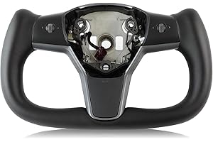 ZIMABLUE Yoke Steering Wheel for Model 3/Y-2017-2023 Steering Wheel with Heating Function Compatible with Tesla Model 3 Y