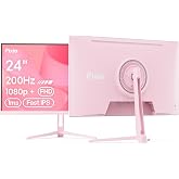 Pixio PX248 Wave Pink 24 inch 200Hz Refresh Rate FHD 1080p Resolution Fast IPS Panel 1ms GTG Response Time Built-in Speakers Gaming Monitor with Adaptive Sync