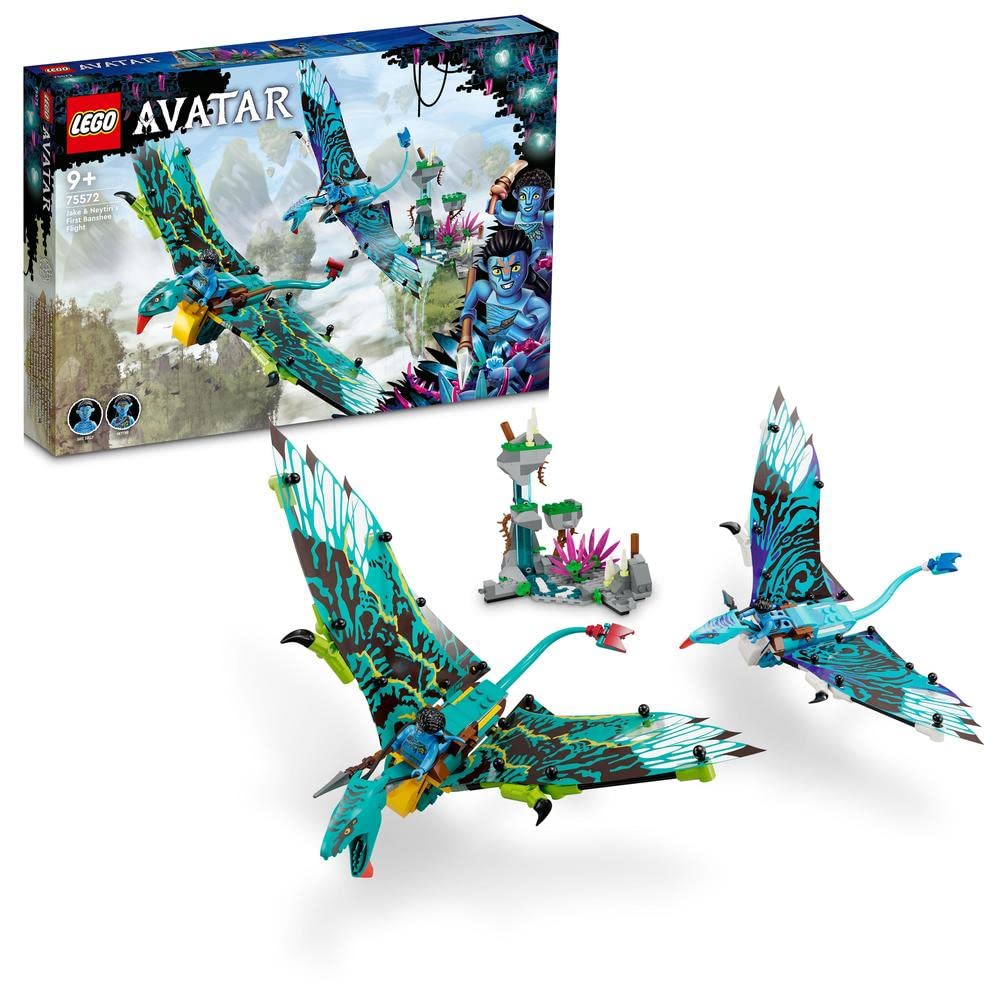 LEGO Avatar Jake & Neytiri First Banshee Flight, Pandora Movie Set with Toy Dragon-Like Figures, Minifigures and Glow in the Dark Elements, Gifts for 9 Plus Year Old Kids, Girls and Boys 75572