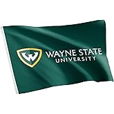 Desert Cactus Wayne State University WSU Flag - 3 x 5 Feet Warriors Banner, Indoor/Outdoor Durable Fabric, 100% Polyester Design (Style 5a)