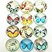 IGOGO 12 PCS Glass Dome Cabochons Half Round Flatback Beautiful Butterfly