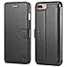 iPhone 8 Plus Case, iPhone 7 Plus Case, SHIELDON Genuine iPhone 7 Plus Leather Case [Card Slots] [Heavy Duty Protection] with Stand Magnetic Closure Flip Cover for iPhone 8 Plus/7 Plus - Black