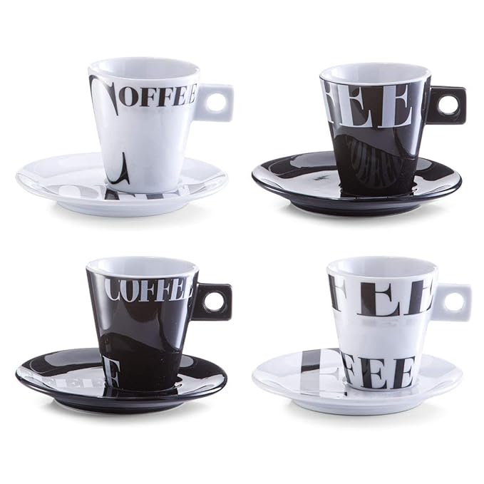 Zeller 26541 Cappuccinotassen Set 8-teilig Coffee-Style