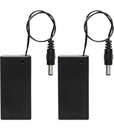 9V Volt Battery Holder Box Case Plug 5.5X2.1 para Fuente de AlimentacióN Breadboard