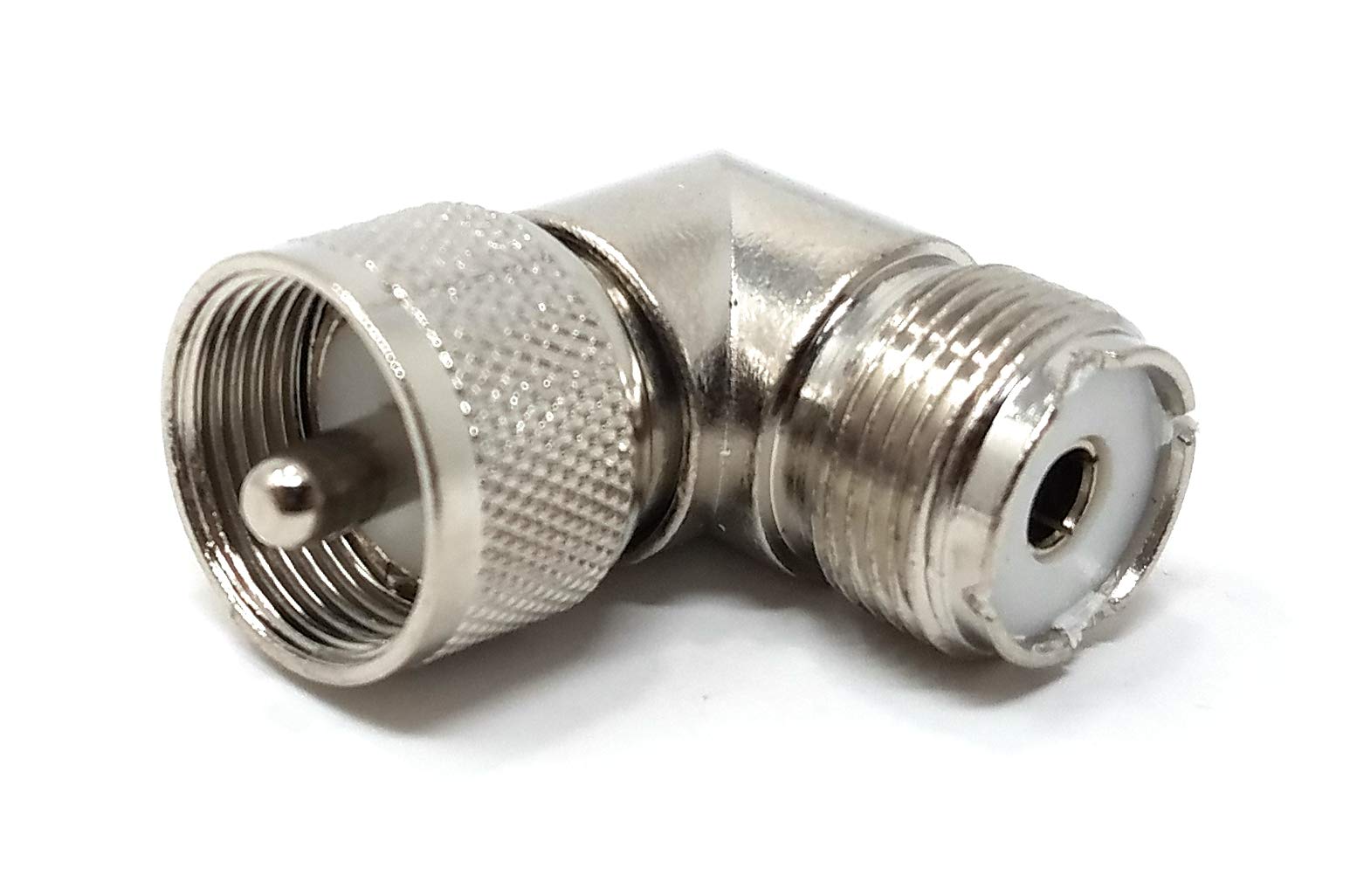 MainCore Right Angle PL259 Male - PL259 Female UHF Antenna Satellite WIFI Adapter Converter UHF (PL259) plug to UHF (PL259) socket