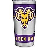 Rico Industries NCAA West Chester Golden Rams Standard 20oz Stainless Steel Tumbler with Lid - Great For Coffee, Tea, Water or Cocktails