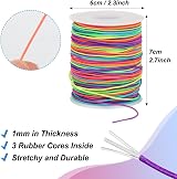 Tenn Well Stretchy Elastic String 1mm x 100m Multicolor Beading Cord view 2